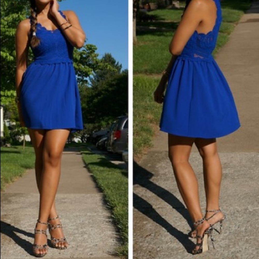 H&M Royal Blue Lace Dress